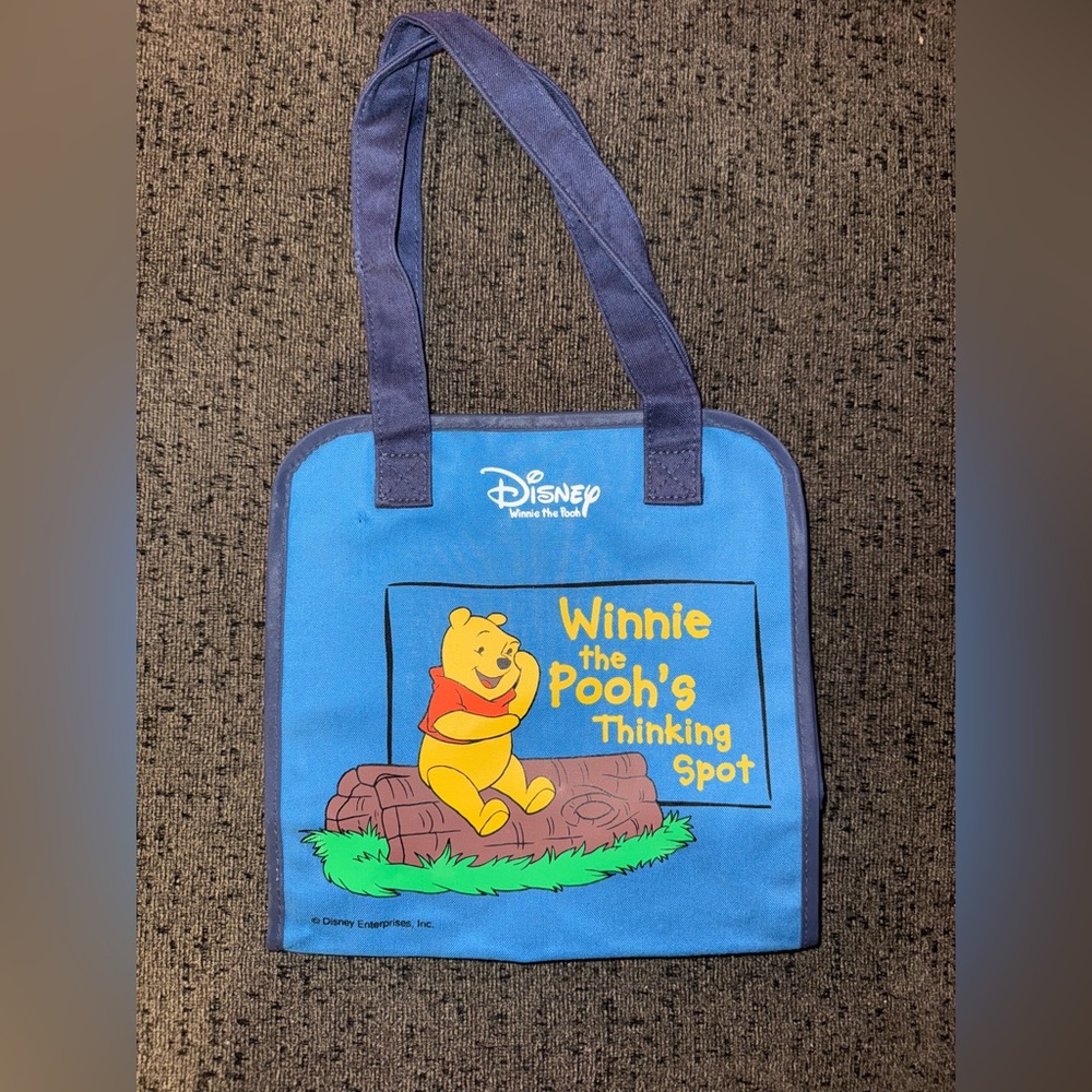 Vintage Disney Winnie the Pooh Blue and Yellow Tote